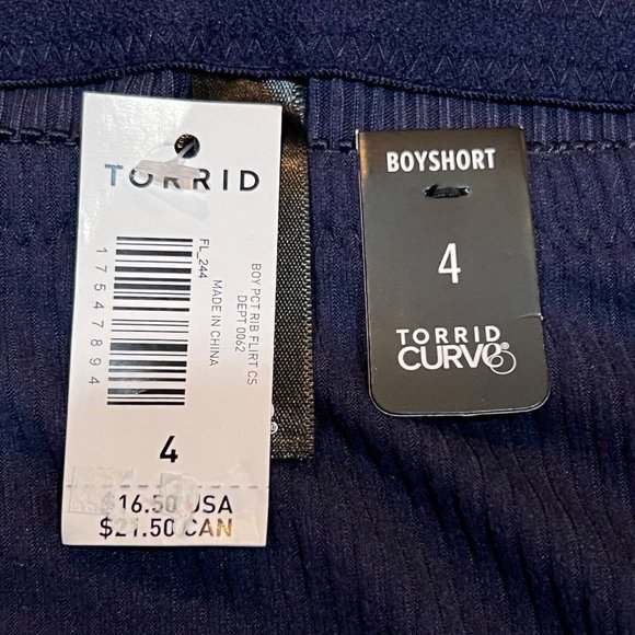 NWT TORRID Boyshort Pantie Underwear Sz 2X Blue - Picture 5 of 5
